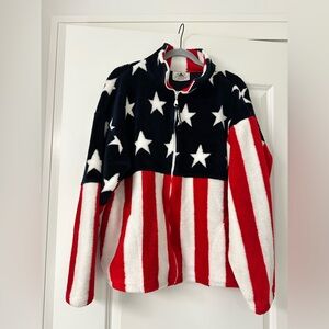 American Flag Soft Zip Pullover
